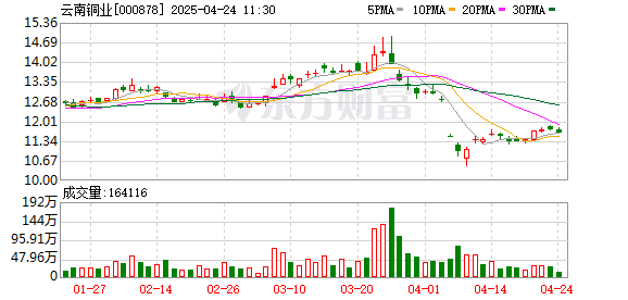 铭创配资 2024年第四季度净利润亏损、铜库存同比大降 云南铜业去年年报透露了这些信息